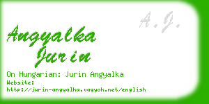 angyalka jurin business card
